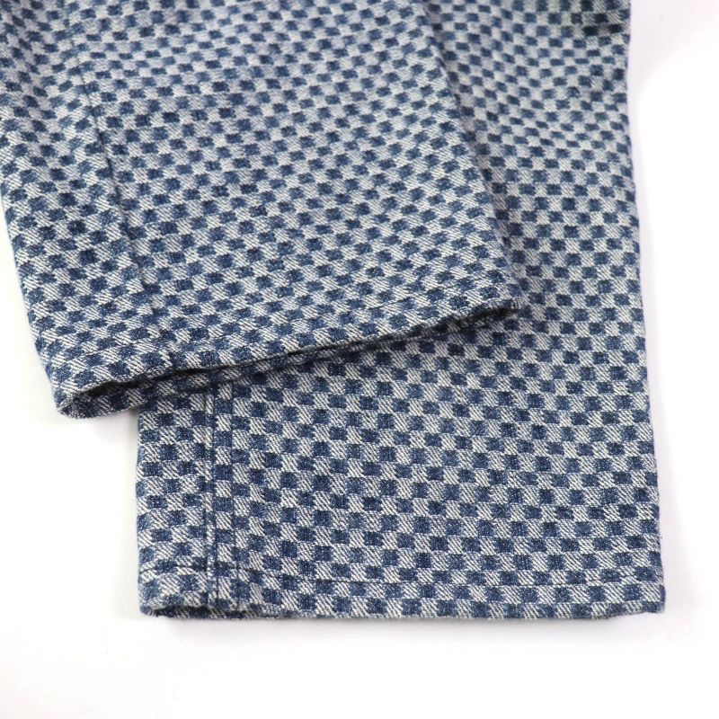 Louis Vuitton 2022 Monogram Leather Patched Damier Pattern Denim Pants Navy 34