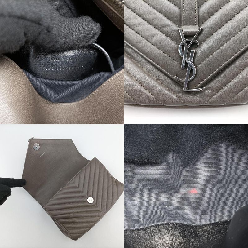 Yves Saint Laurentyves Saint Laurent College Grey Leather 428056 Dmr4280560516