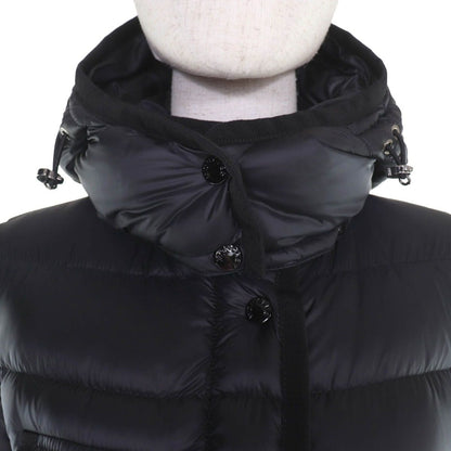 Moncler Hermine Logo Patch Hooded Down Coat Black 00 — view 4
