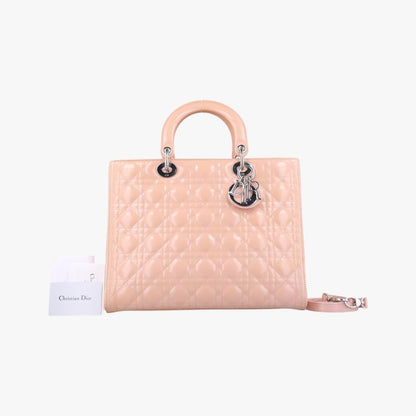 Christian Diorchristian Dior Lady Dior Pink Patent 16-bo-0152