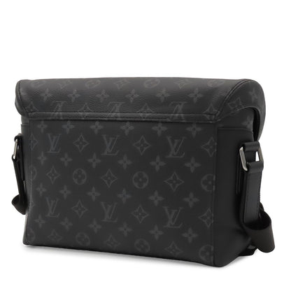 Louis Vuitton Messenger Voyage Black Silver Monogram Eclipse Shoulder Bag — view 2