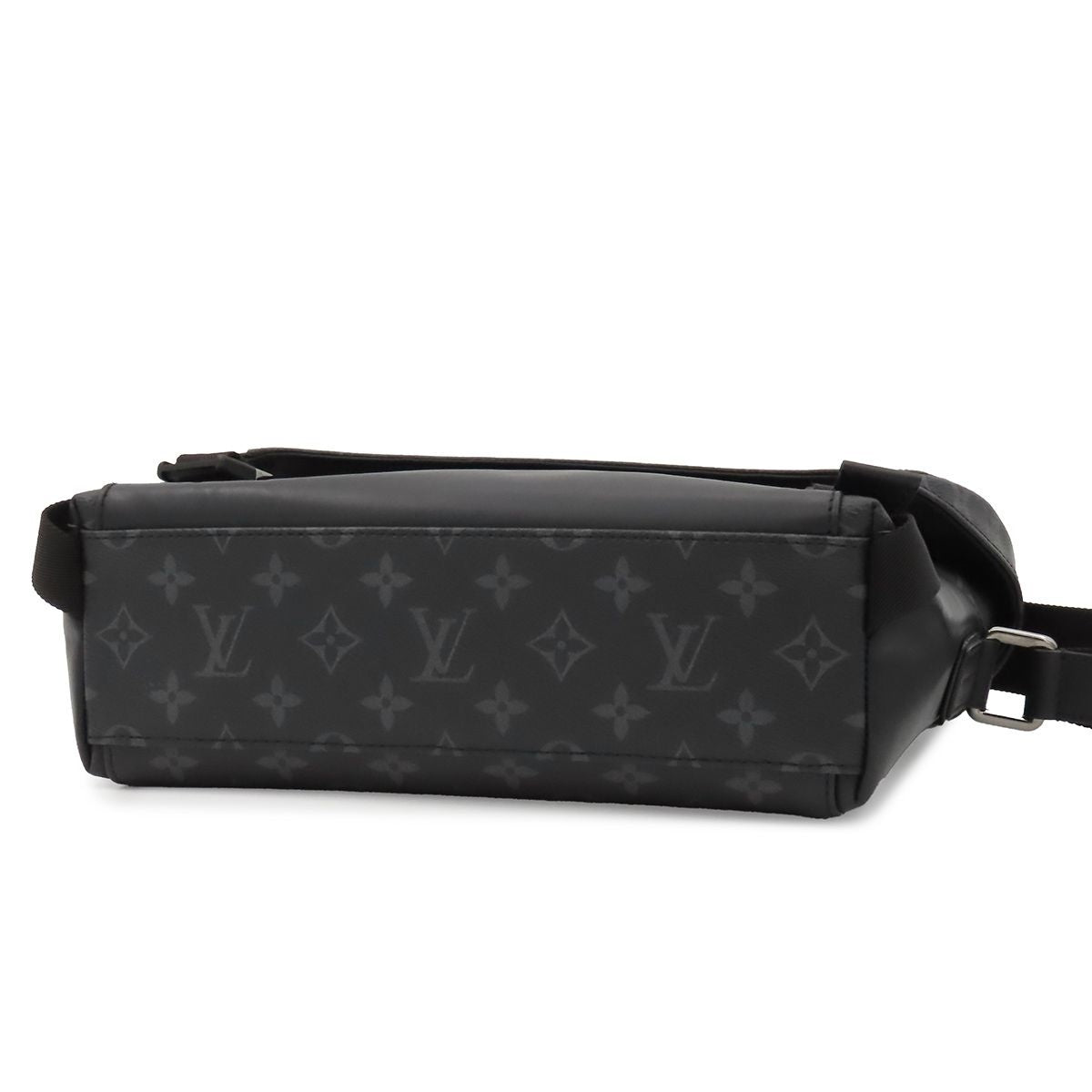 Louis Vuitton Messenger Voyage Black Silver Monogram Eclipse Shoulder Bag — view 3