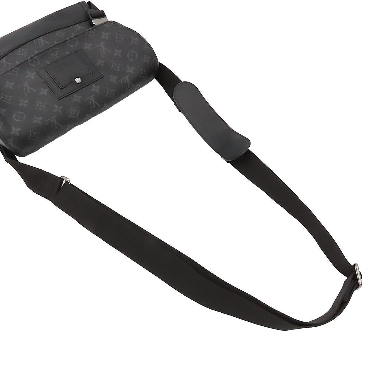 Louis Vuitton Messenger Voyage Black Silver Monogram Eclipse Shoulder Bag — view 4
