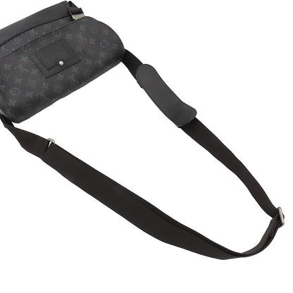Louis Vuitton Messenger Voyage Black Silver Monogram Eclipse Shoulder Bag — view 4
