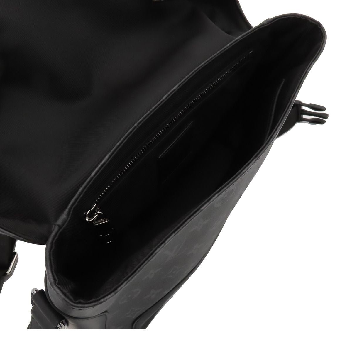 Louis Vuitton Messenger Voyage Black Silver Monogram Eclipse Shoulder Bag — view 5