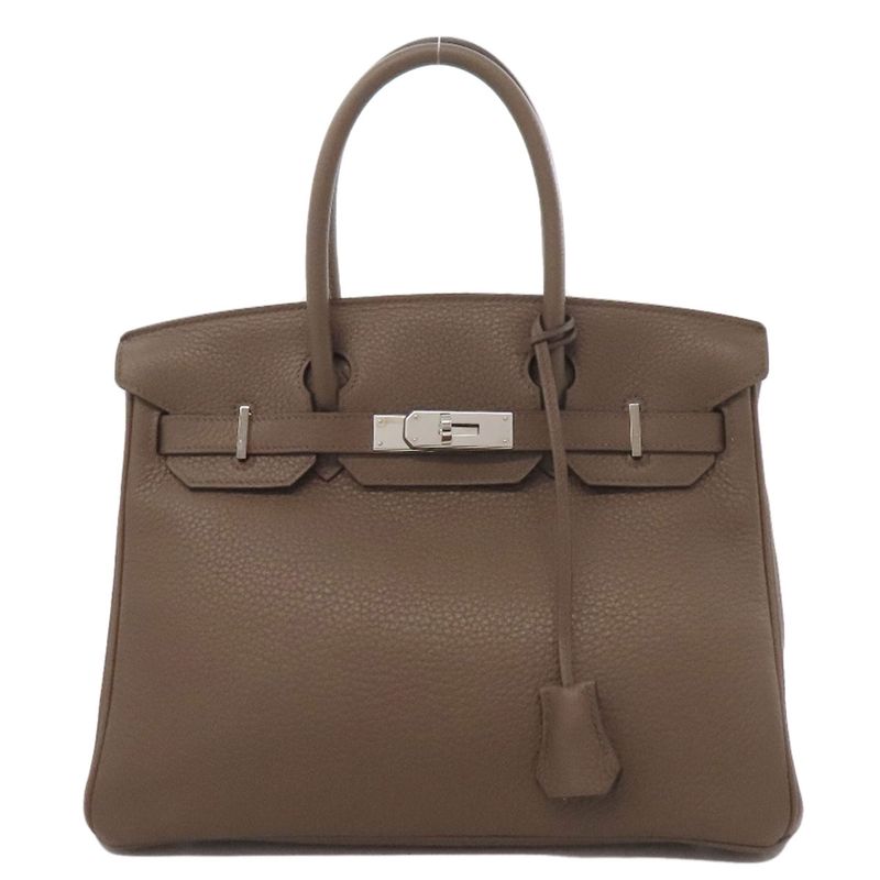 Hermes Birkin 30 Verso Silver Hardware Handbag Taurillon Women
