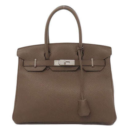 Hermes Birkin 30 Verso Silver Hardware Handbag Taurillon Women