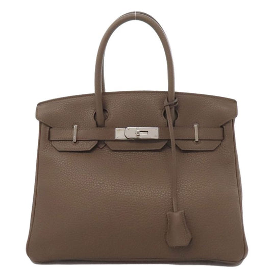 Hermes Birkin 30 Verso Silver Hardware Handbag Taurillon Women