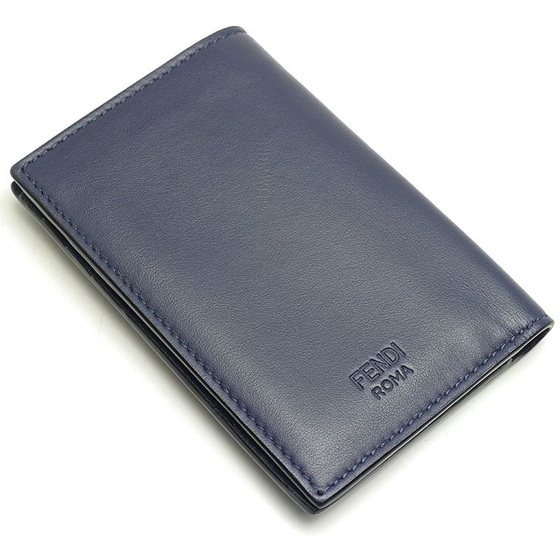 Fendi Monster Bug's Eye Card Case Navy And White