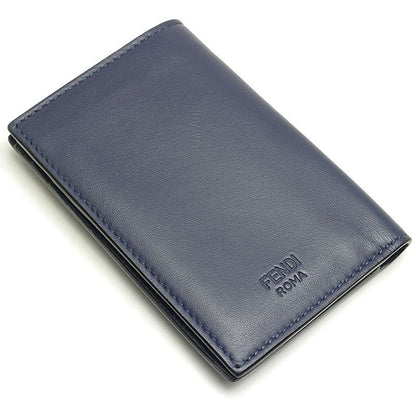 Fendi Monster Bug's Eye Card Case Navy And White