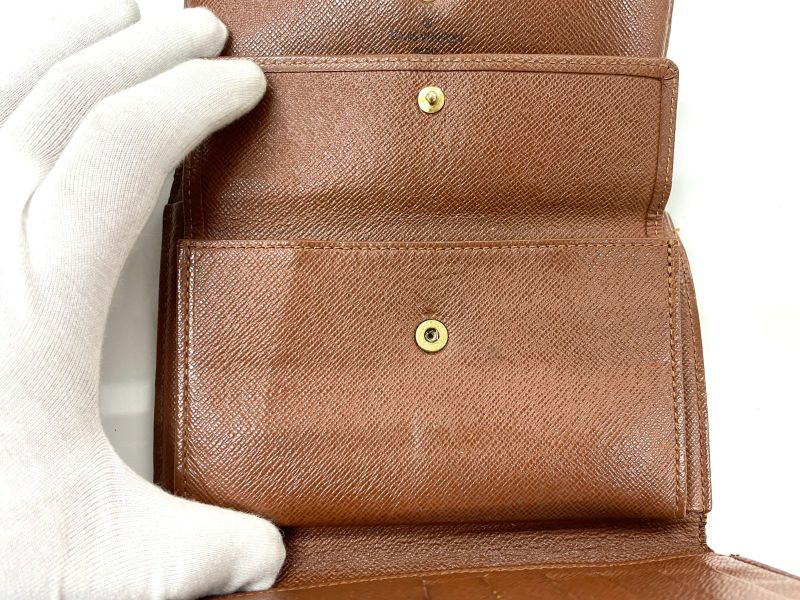 Louis Vuitton Monogram Porte Trésor Etui Papier Long Wallet M61202 Brown Made