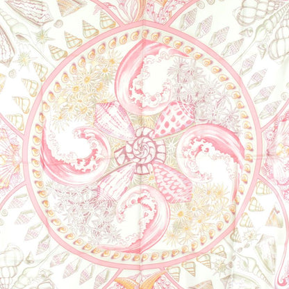 Hermes Carré 90 Parures Oceanes Scarf Silk Pink
