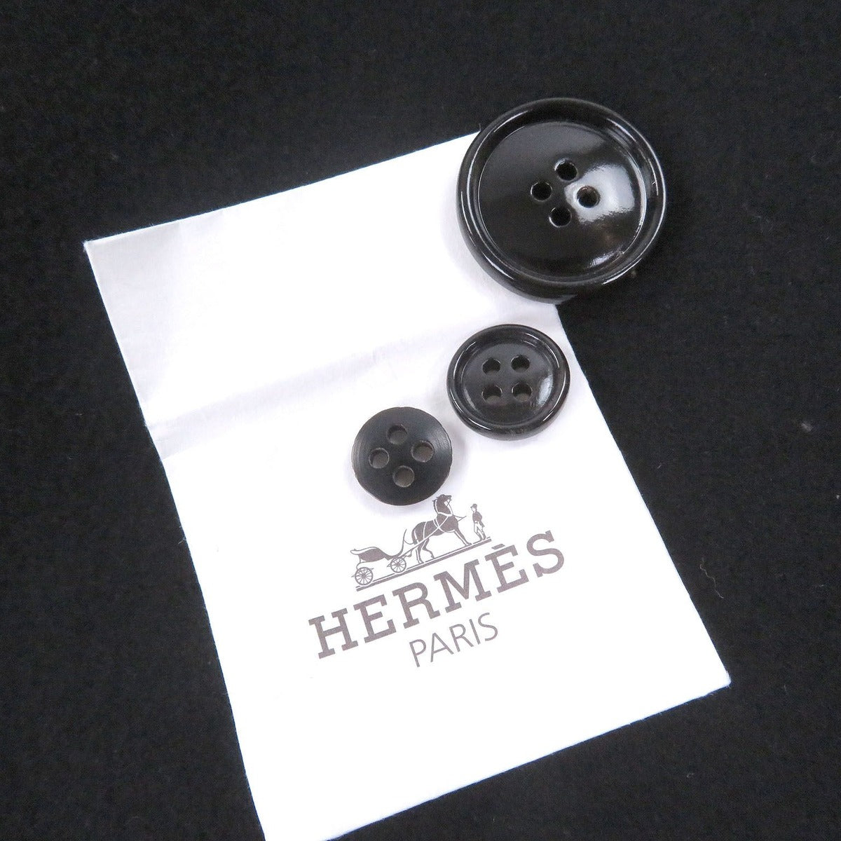 Hermes Cashmere Lamb Leather Piping Single Che Star Co Tolongco Black 50 — view 11