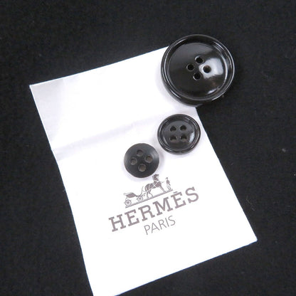 Hermes Cashmere Lamb Leather Piping Single Che Star Co Tolongco Black 50 — view 11