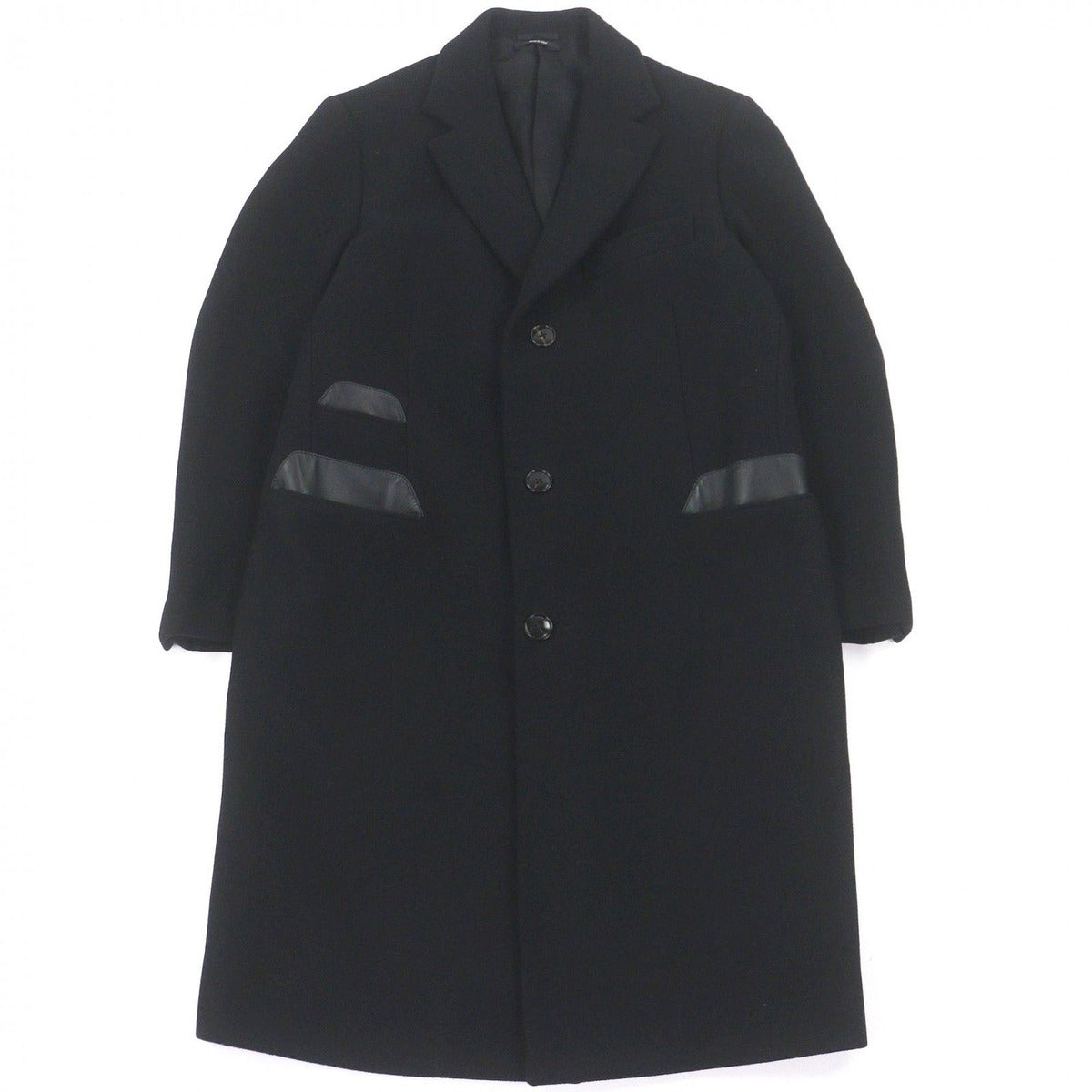 Hermes Cashmere Lamb Leather Piping Single Che Star Co Tolongco Black 50