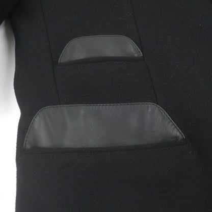 Hermes Cashmere Lamb Leather Piping Single Che Star Co Tolongco Black 50 — view 5