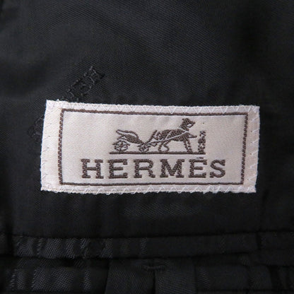 Hermes Cashmere Lamb Leather Piping Single Che Star Co Tolongco Black 50 — view 7
