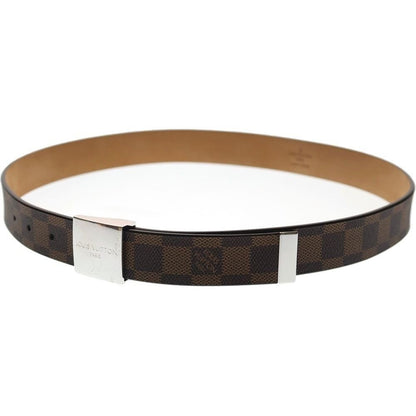 Louis Vuitton Damier Ceinture Carre Belt Brown Silver