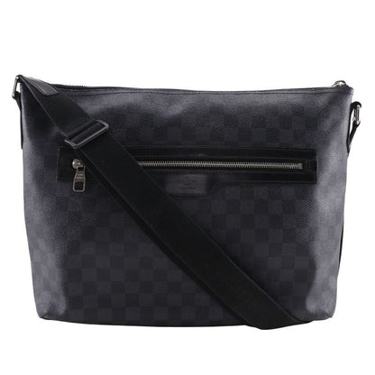 Louis Vuitton Mick MM N40004 Damier Graphite Canvas Black Sr4121 Men's Shoulder