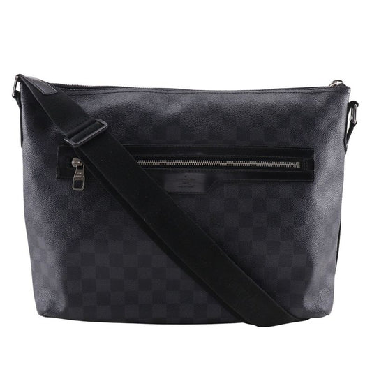 Louis Vuitton Mick MM N40004 Damier Graphite Canvas Black Sr4121 Men's Shoulder