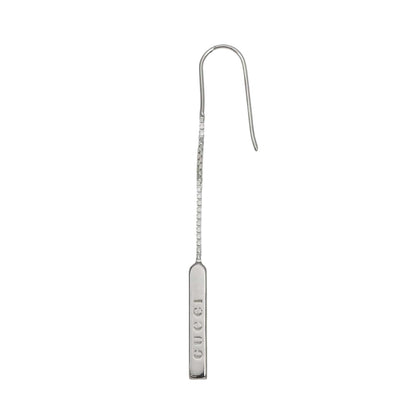 Gucci Lariat Earrings 18k WG White Gold 750 Only Pierced