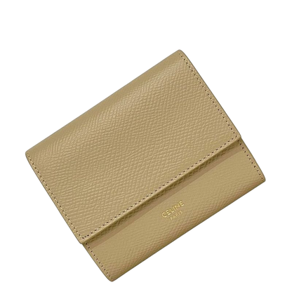 Celine Trifold Wallet Small Trifold Beige