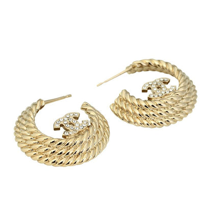 Chanel Earrings Hoop Earrings Gold