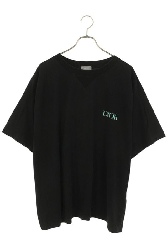 Dior 22AW 243j685a0677 Rose Embroidery Relaxed Fit T-shirt Men's XL