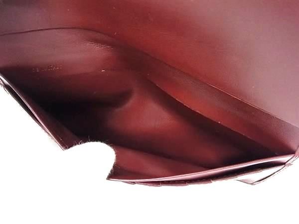 Cartier Must Line Leather Bifold Long Wallet Billfold Ladies Men Bordeaux