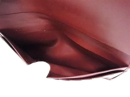 Cartier Must Line Leather Bifold Long Wallet Billfold Ladies Men Bordeaux