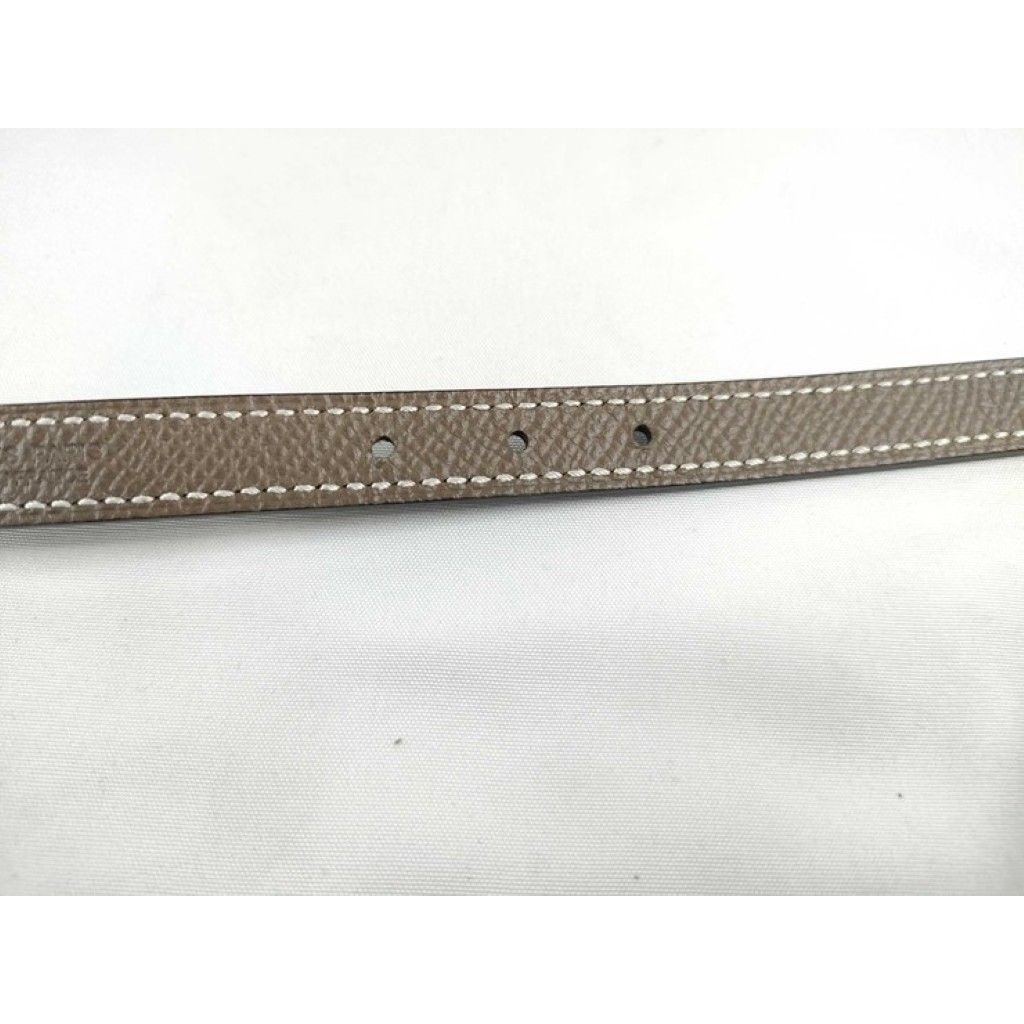 Hermes Belt Series Mini Etoupe Black Leather Reversible Gold — view 6