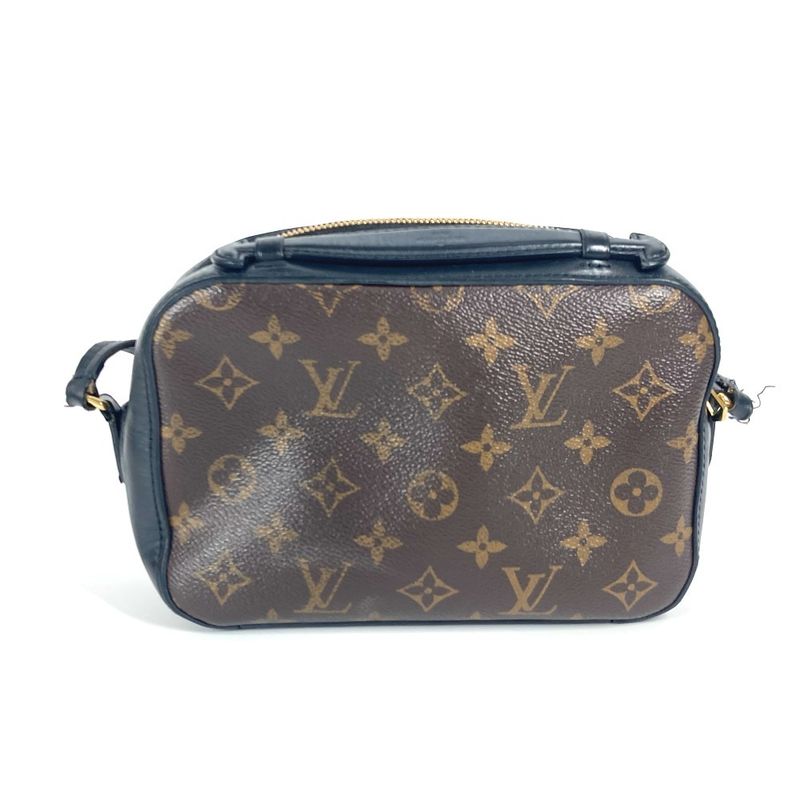Louis Vuitton Shoulder Bag Saintonge M43555 Monogram Canvas Noir Black Brown