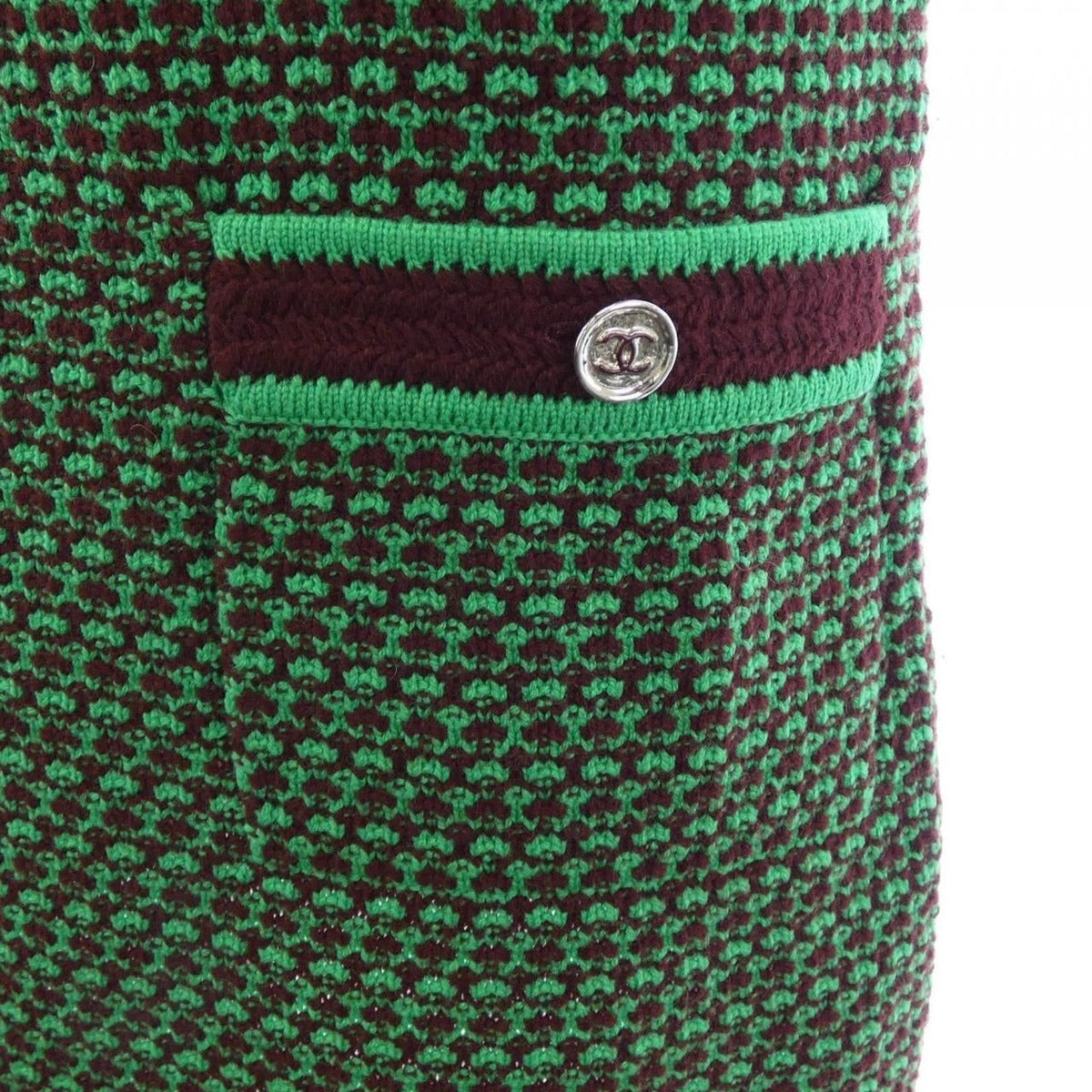 Chanel Dress Cashmere Brown Green — view 7