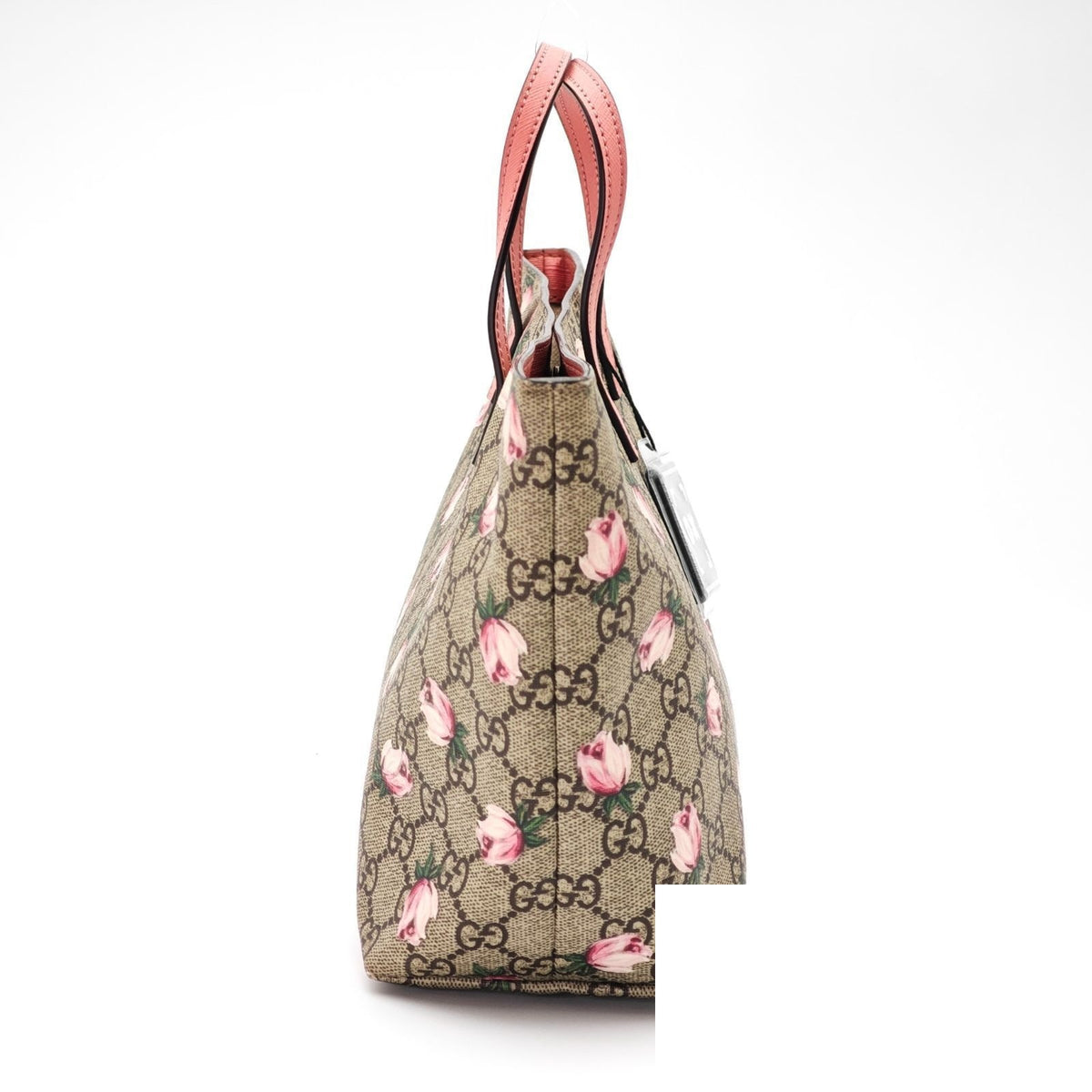 Gucci Flower Tote Bag Floral Pattern Rose Beige Pink — view 4