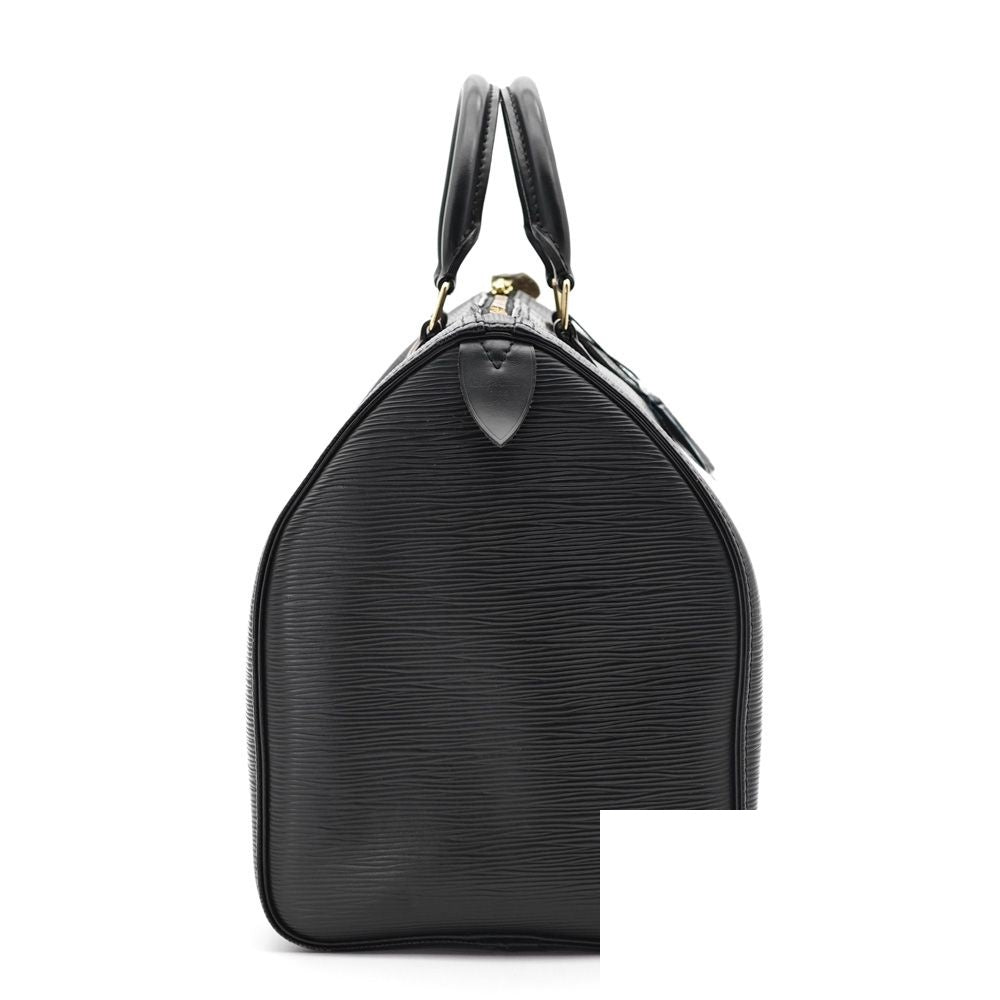 Louis Vuitton Speedy 35 Epi Leather Noir Black Boston Bag — view 5