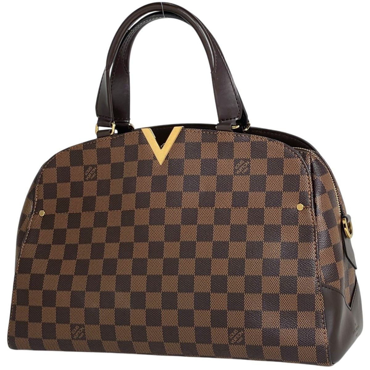 Louis Vuitton Kensington Bowling Handbag Damier Brown