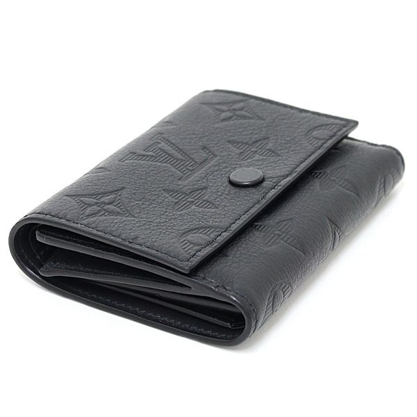 Louis Vuitton Victor Wallet Monogram Shadow Leather Black M12635 Trifold