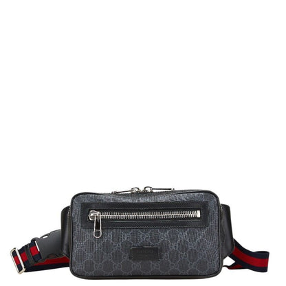 Gucci GG Supreme Sherry Line Body Bag Belt Bag Waist Bag 474293 Black Multicolor
