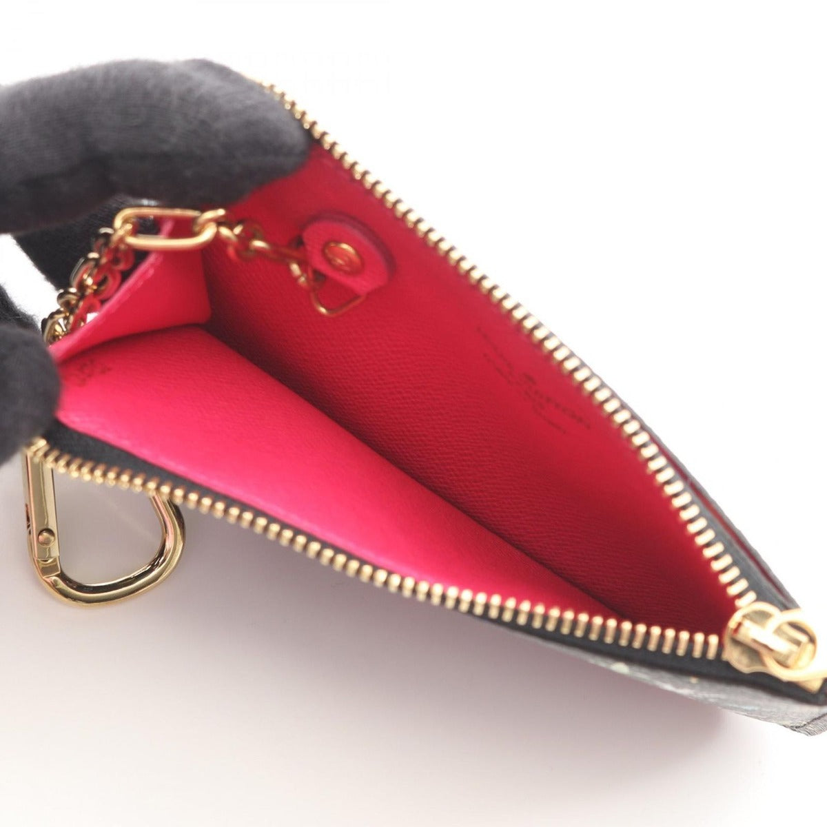 Louis Vuitton Coin Case Pochette Cles Noir Black Grenade Canvas — view 3