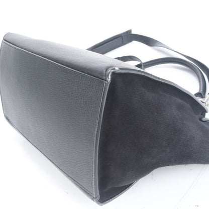 Celine Trapeze Small Leather 2WAY Shoulder Bag Shoulder Tote Hand Black Women's