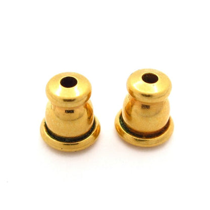 Dior/christian Dior Earrings Petite CD Logo Earrings Gold And White CD Motif