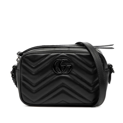 Gucci GG Marmont Mini Camera Bag Black Leather