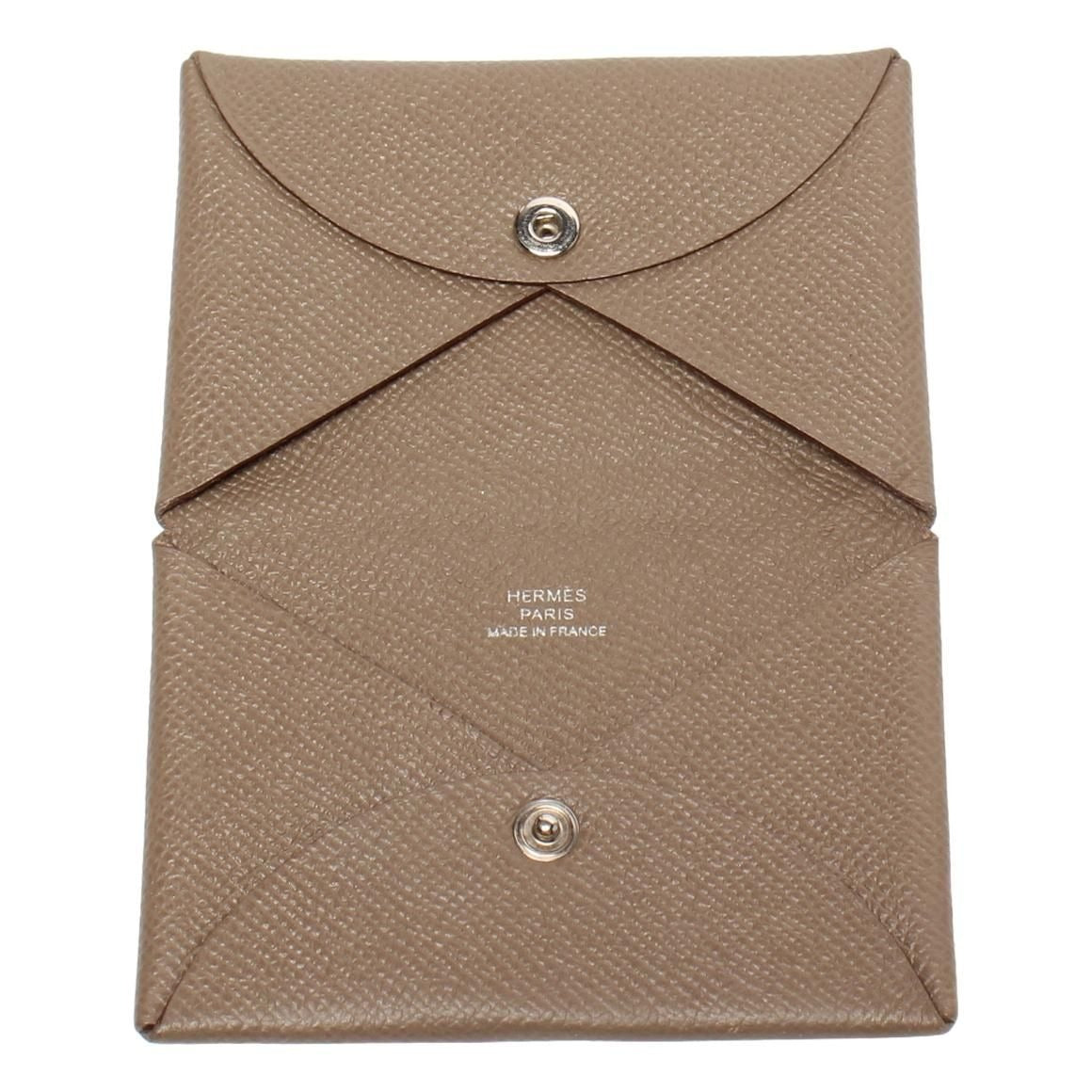 Hermes Card Case Silver Calvi — view 5