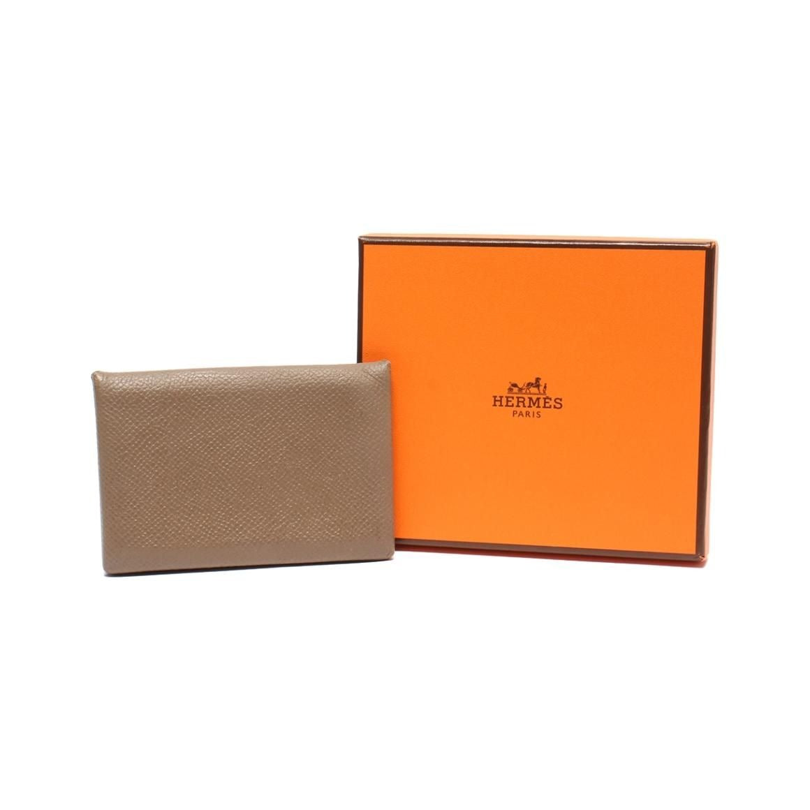 Hermes Card Case Silver Calvi — view 10