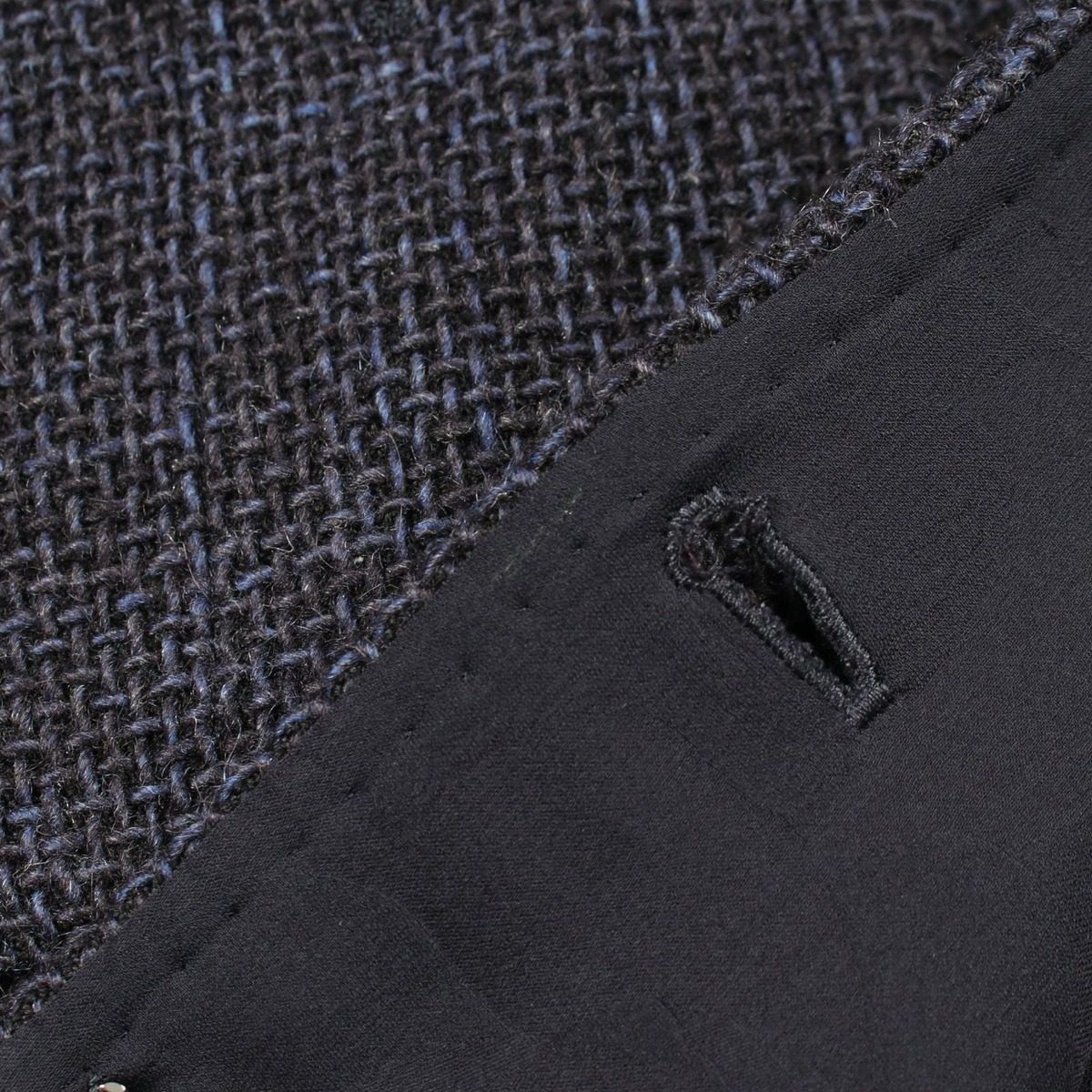 Chanel Collarless Jacket Bijou Button Tweed Wool — view 7