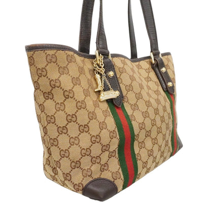 Gucci Tote GG Canvas Sherry Line Beige Gold — view 2