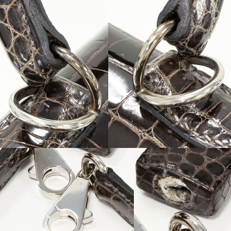 Hermes Handbag Shoulder Bag Kelly 25 Polosus Graphite Silver Hardware