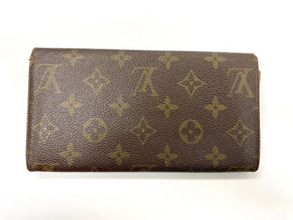 Louis Vuitton Monogram Long Wallet Brown Made In France