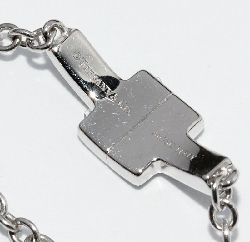 Tiffany & Co Ring 18K White Gold Diamond 12P TTWO Chain Ring