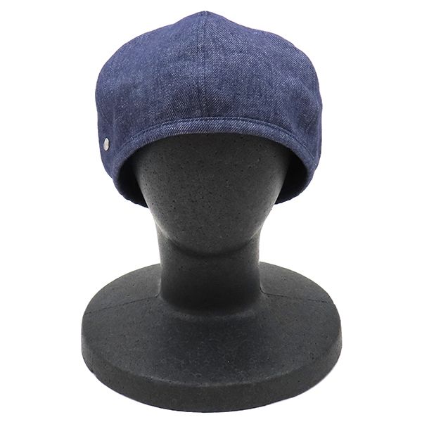 Hermes Beret Gabriel Hemp Indigo #57 Silver Hardware Never Used Blue Navy Blue